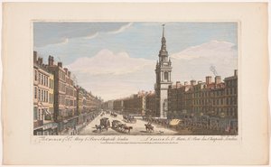 Ansicht der Kirche Saint Mary-le-Bow an der Straße Cheapside in London von Robert Sayer