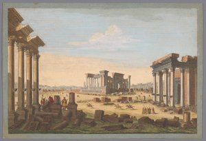 Ansicht der Ruinen von Palmyra von Nordwesten von Robert Sayer