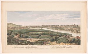 Ansicht der Stadt Paris vom Dorf Chaillot aus gesehen
