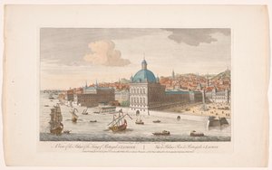 Ansicht des Königspalastes in Lissabon von Robert Sayer