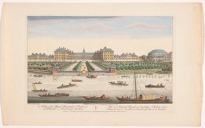 Ansicht des Royal Hospital Chelsea und der Rotunde in den Ranelagh Gardens in London
