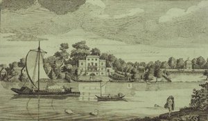 Ansicht des berühmten Hauses von Mr. Pope in Twickenham, ca. 1750 (Stich) von Robert Sayer