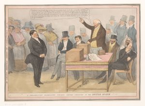 Karikatur über das British Museum von Robert Seymour (possibly)