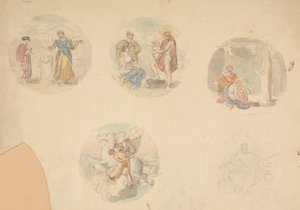 Fünf Vignetten von Szenen aus der Antike von Robert Smirke