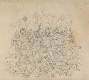 Skizze einer Kampfszene, aus Shakespeares Stück, Titus Andronicus von Robert Smirke