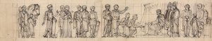 Studie von Rittern, die dem König huldigen