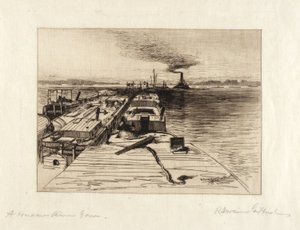 Ein Hudson River Schleppkahn von Robert Swain Gifford