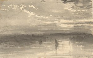 Landschaft - Wolken, Wasser, Segelboot