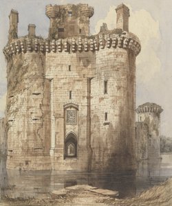 Eingangstor und Flankentürme von Caerlaverock Castle von Robert William Billings