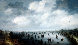 Eine Winterszene von Robert van den Hoecke