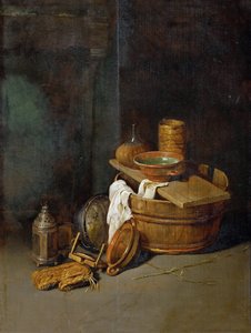 Stillleben mit Haushaltsutensilien von Robert van den Hoecke