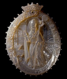 Kamee in Perlmutt von San Gennaro dem Vikar von Roc Salomon