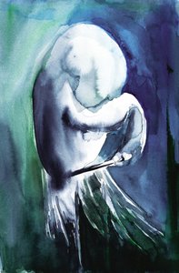 Ätherische blaue Figur