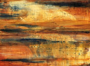 Goldener Himmel Vögel von RodMacIver