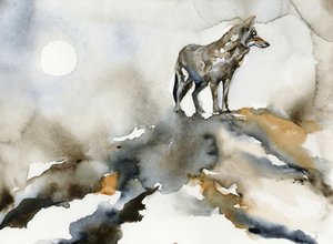 Einsamer Wolf Mond von RodMacIver
