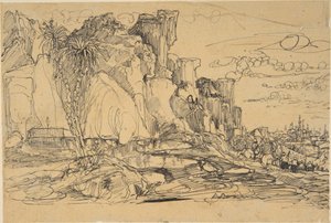 Kaukasische Landschaft von Rodolphe Bresdin