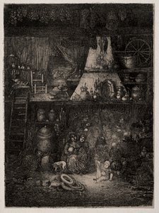 Bauerninterieur in der Haute-Garonne, 1858