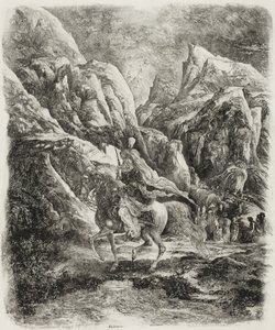 Reiter in den Bergen von Rodolphe Bresdin