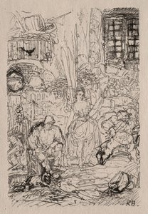 Spinnerinnen-Interieur von Rodolphe Bresdin