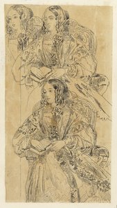 Studienblatt mit sitzender Dame von Rodolphe Bresdin