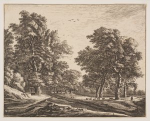 Nr. 4, aus Sechs Ansichten im Wald von Den Haag von Roelant Roghman