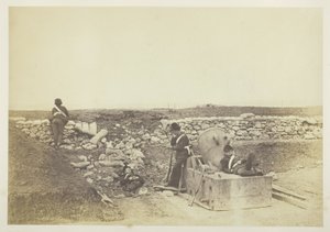 Ein ruhiger Tag in der Mörserbatterie von Roger Fenton