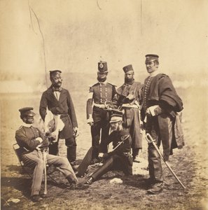Brigadegeneral Van Straubenzee und Offiziere der Buffs von Roger Fenton
