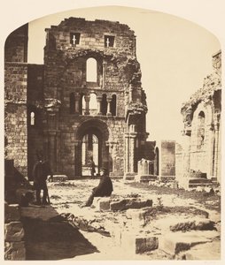 Innenraum der Lindisfarne Priory, Westende von Roger Fenton