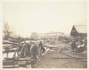 Landeplatz, Eisenbahnlager, Balaklawa von Roger Fenton