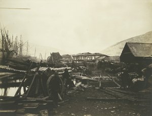 Anlegestelle, Eisenbahnlager, Balaklava von Roger Fenton