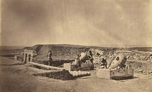 Mörserbatterien vor dem Picquet House, Leichte Division. von Roger Fenton