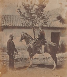 Omar Pascha und sein britischer Verbindungsoffizier, Oberst Lintorn Simmons, 1855 von Roger Fenton