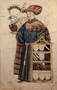 John Norman in den Roben des Stadtältesten, ca. 1450 von Roger Leigh