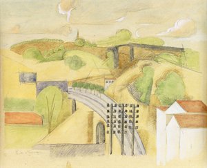 Studie für den Viadukt von Meulan, 1912 von Roger de La Fresnaye