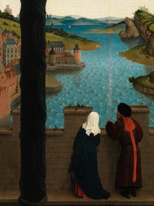 (Detail) von Lukas, der das Porträt der Jungfrau zeichnet