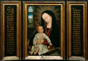 Salve Regina, Darstellung der Jungfrau und des Kindes mit einer Birne von Rogier van der Weyden