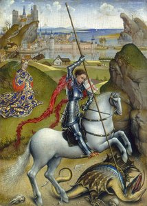 St. Georg und der Drache, ca. 1432-1435 von Rogier van der Weyden