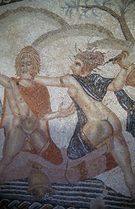 Entführung des Hylas durch Nymphen, Mosaik im Haus der Venus in der römischen Stadt Volubilis von Roman