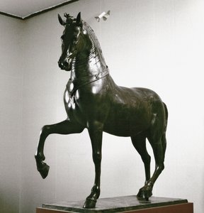 Römische Kunst: Pferdestatue (Skulptur des 1. Jahrhunderts, Bronze) von Roman