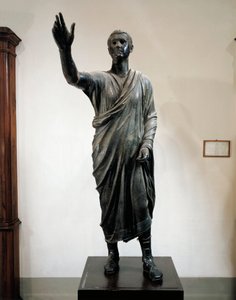 Bronzestatue von Aule Metele, Der Redner (Arringatore), aus Pila, Perugia, Italien, circa 80 v. Chr. von Roman