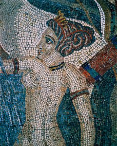 Diane beim Baden, 2.-3. Jahrhundert (Mosaik) von Roman