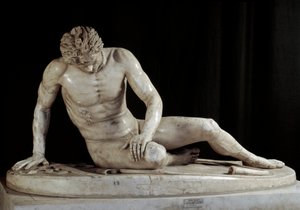 Sterbender Gallier - Der sterbende Galater - Sterbender Galaterkrieger Marmorskulptur der Ludovisi-Gruppe nach dem Originalbronze von 220-210 v. Chr. Höhe 93 cm Rom, Musei Capitolini von Roman