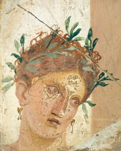 Gesicht eines jungen Mädchens, aus Herculaneum, Kampanien. Römische Zivilisation, 20-10 v. Chr.
