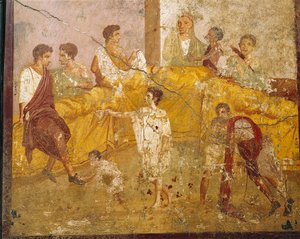 Festmahl-Szene aus Pompeji
