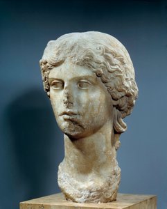 Kopf von Agrippina der Älteren, Frau von Germanicus, Enkelin von Augustus, Tochter von Agrippa und Julia und Mutter von Caligula. Marmorskulptur