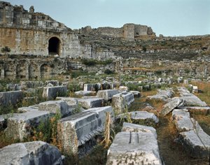 Römische Kunst, hellenistische Periode: das Theater von Milet. 2. Jahrhundert. Türkei von Roman