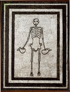 Römische Kunst: Skelett mit Askos