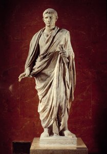 Statue des Kaisers Augustus (63 v. Chr.-14 n. Chr.) 1. Jahrhundert. Aus Velletri. Paris, Louvre Museum