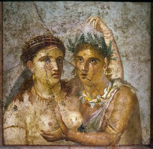 Der Satyr und die Mänade - Satyr und Mänade - Pompeji - Casa di Cecilio Giocondo - Satiro und Mänade - Cabinetto segreto