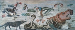 Tiere im Nil, aus dem Haus des Fauns, Pompeji